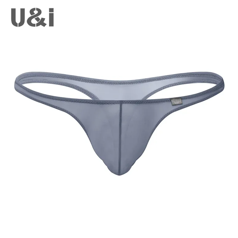 U&I sexy thong men's personality ultra-thin 50g transparent high elasticity tight fitting low waist 3D pocket underwear