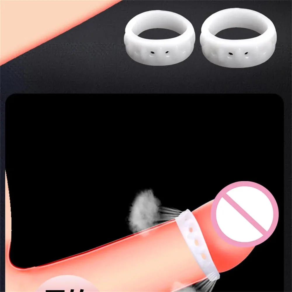 2Pcs Penis Rings Foreskin Corrector Resistance Ring Delay Ejaculation Couple Cock Rings Adult Game Shop Sex Toys For Men