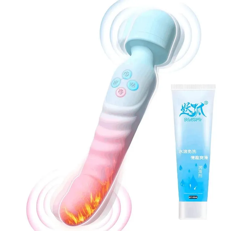 Vibromasseur en silicone 3 en 1 Masseur à baguette magique Modes de vibration multiples Stimulateur de point G de clitoris Masseur de vagin féminin Jouets sexuels