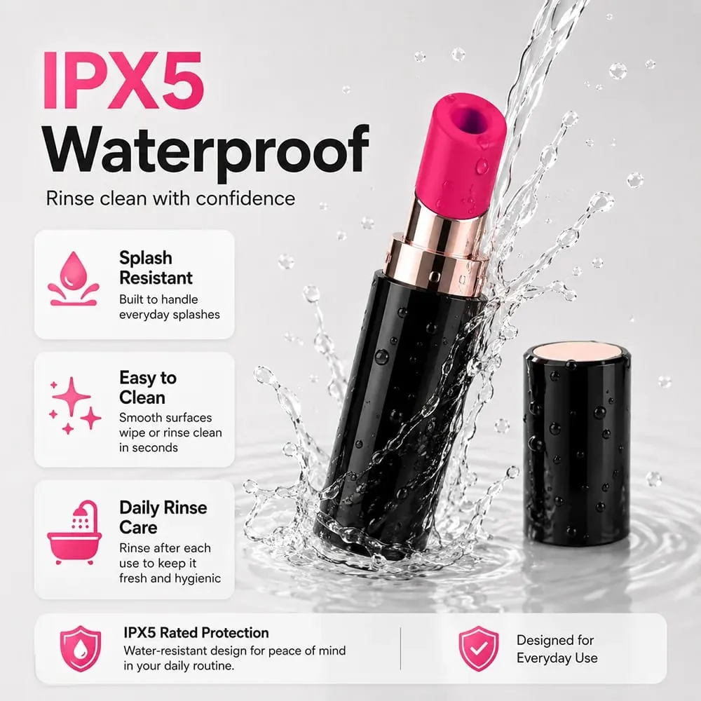 6 Modes Clitoral Suction Lipstick Vibrator for Women Quiet Portable Nipple Massager Masturbator Adult Sex Toy Stimulator