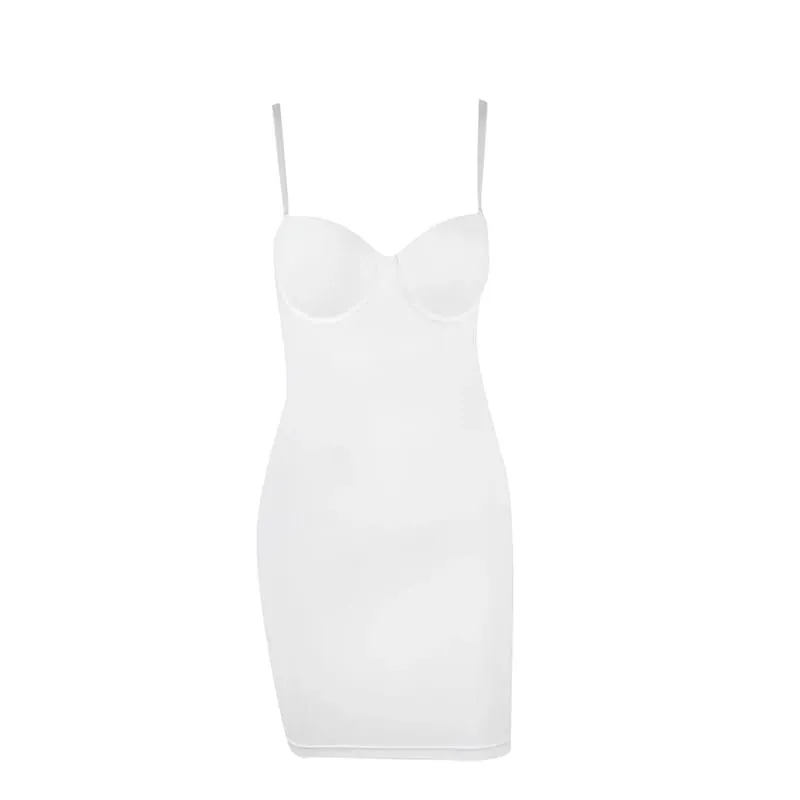 Becirzet vestidos para mulher emagrecimento desliza mini vestido de tubo reto corpo shaper roupa interior festa sexy roupas femininas