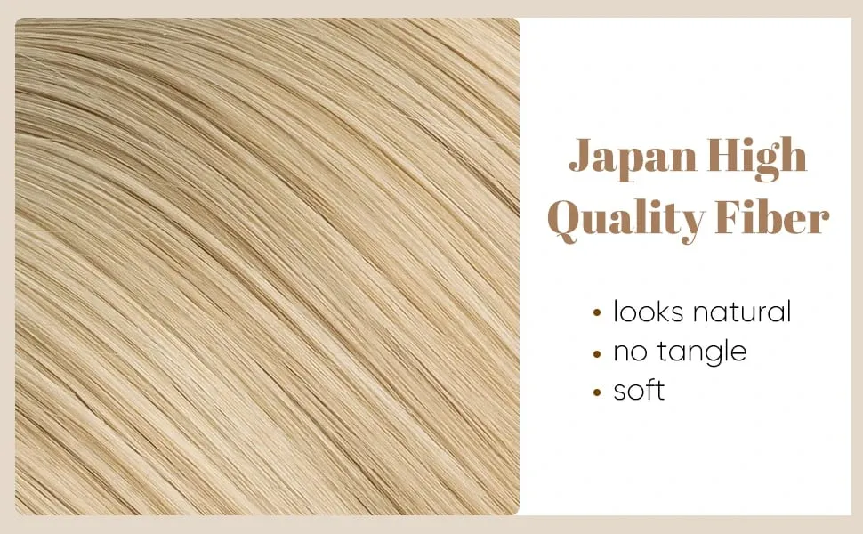 Premium Heat Resistant Synthetic Invisible Wire Hair Extensions With Clips Hairpieces Long Natural Straight Fake Hair For Woman