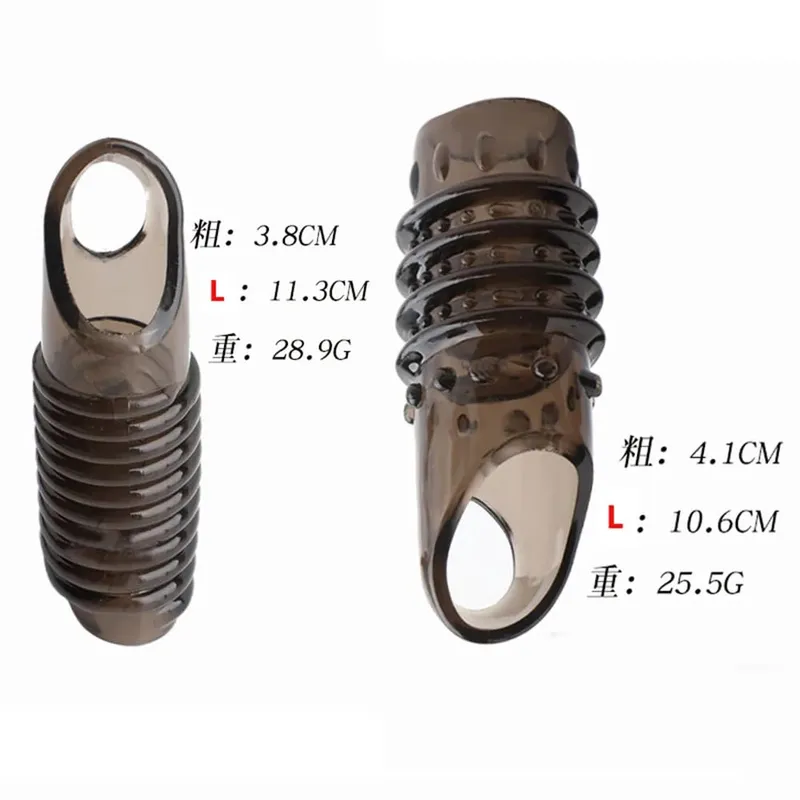 2pcs EXTENDER Condoms Vibrator Sleeve Delay COCK Ring Masturbation Product LOOP Dotted Clitoris Gspot Extend Sex Toys for Men — image 7