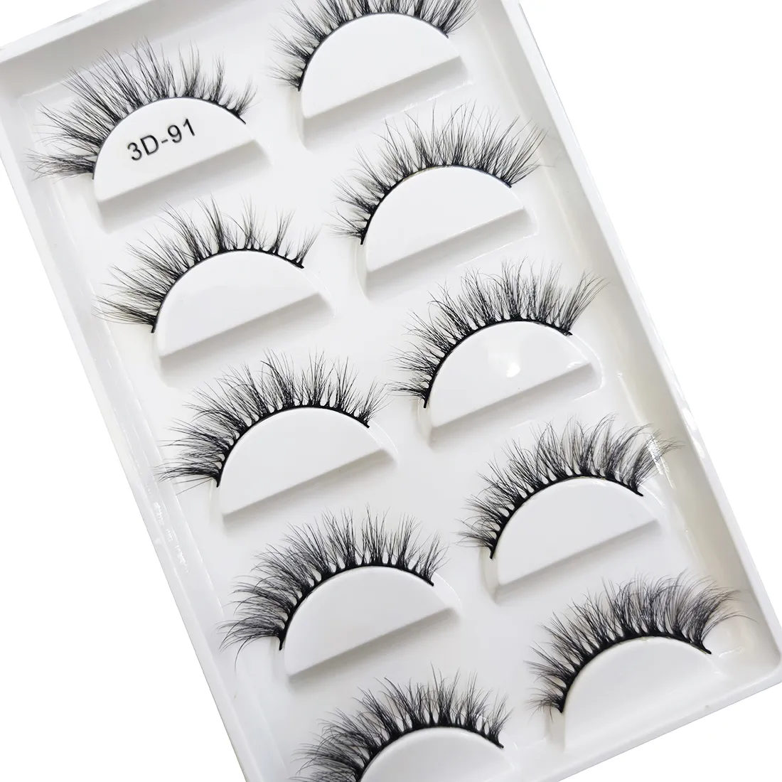New 5 Pairs Natural 3D False Eyelashes Makeup Mink Eyelash Fake Eye Lashes Faux Cils Make Up Beauty Maquillaje Tools H13 Cat — image 5