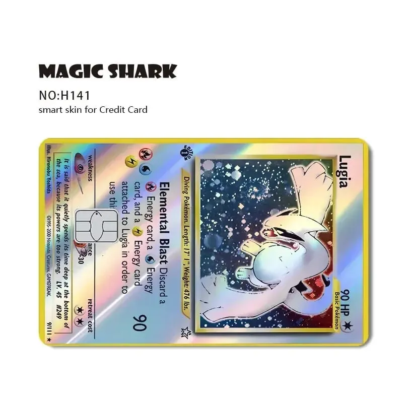 Charizard Gyarados Venusaur Blastoise Mewtwo Squirtle Snorlax Holographic Laser Credit Debit Card Film Skin Sticker