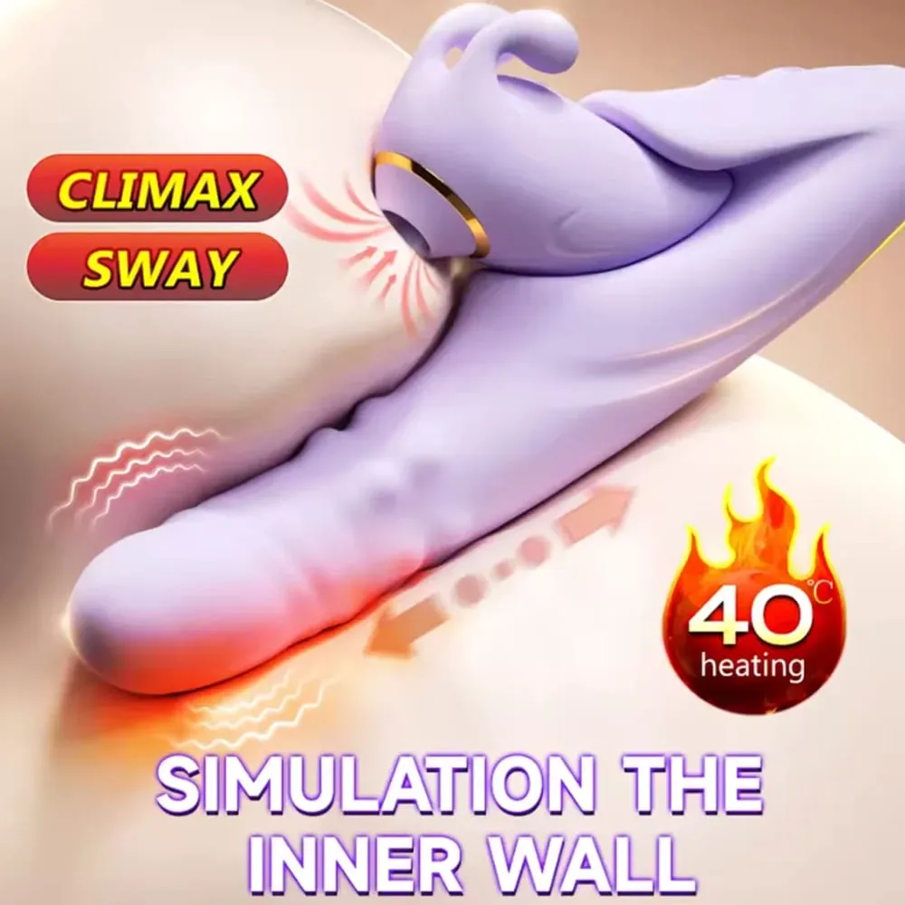 Støbende Vibrator Aftagelig Sucker Orgasme Klitoris Stimulator APP-kontrol 9 sugende & 9 teleskopiske tilstande Sexlegetøj til kvinder