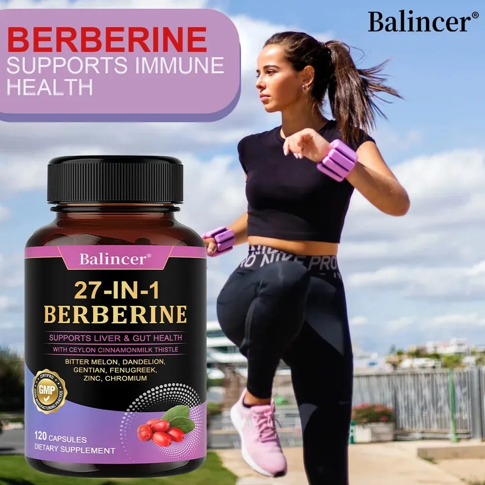 Berberine Dietary Supplement - with Ceylon Cinnamon Metabolism Healthy Weight Management Circulatory Health Immune System