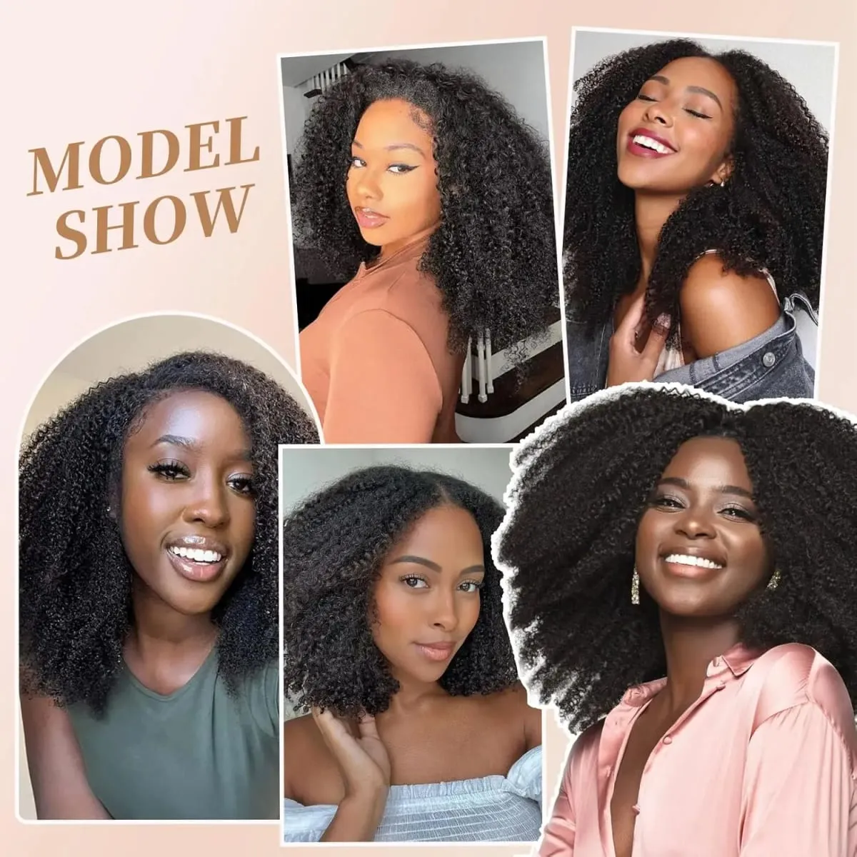 Afro Kinky Curly Clip In Hair Extensions 120G 8Pcs/Set Full Head Natural Black Hair Brazilian Curly 100% Unprocessed Human Hair
