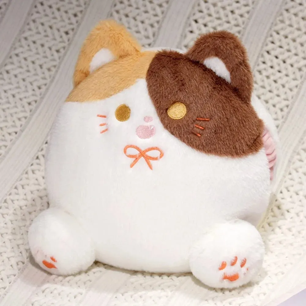 's Accompany PP Cotton Calico Cat with Hand Pocket Smile White Cat Pillow Plump Funny Black Cat Children Girl