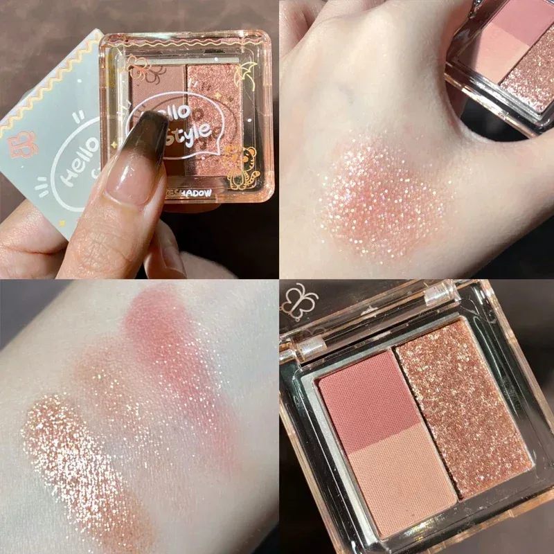 3/4 Colors Milk-Tea Eyeshadow Palette Professional Highlight Shimmer Brightening Long Lasting Eye Shadow Eye Makeup Eye Cosmetic