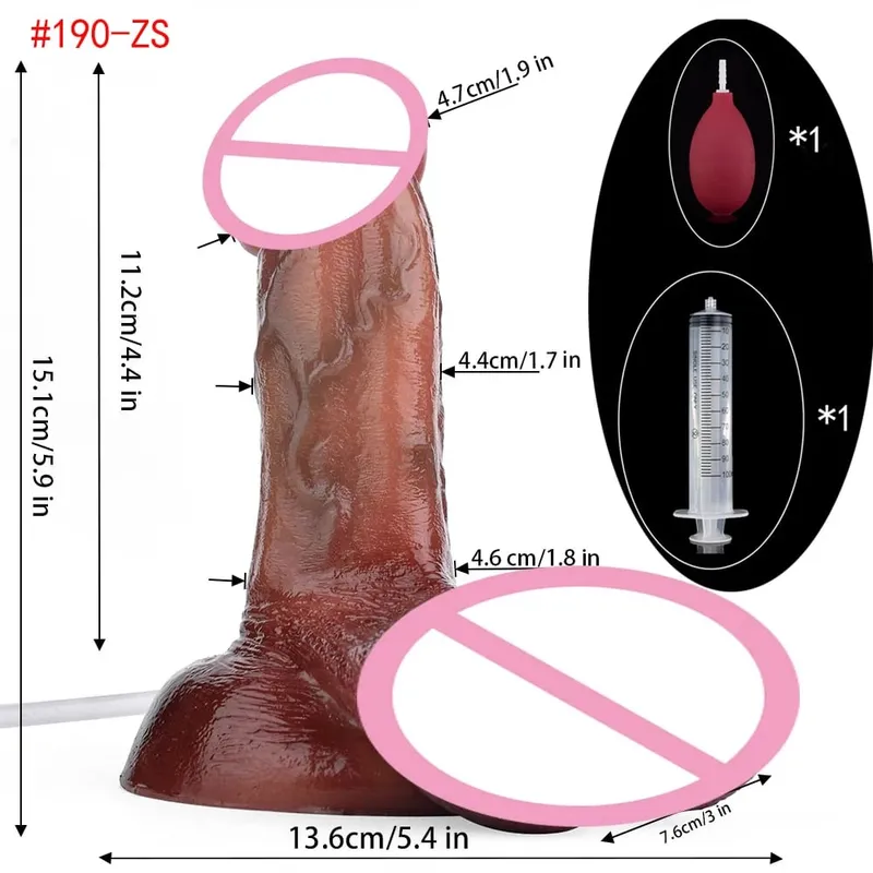 Lifelike Squirting Penis Silicone Ejaculation Large Realistic Dildo With Sucker Skin Touch Anal Sex Toys For Women