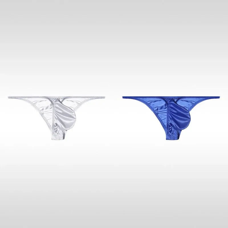 Men's Underwear Ice Silk Low Rise Sexy Bikini Briefs
