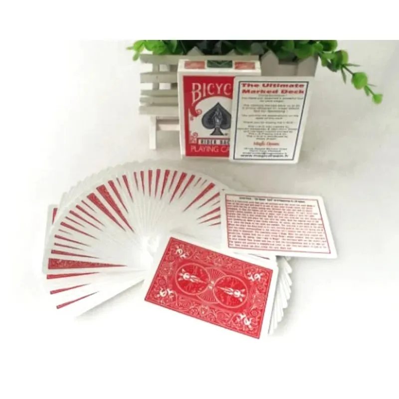 Ultimate Marked Deck (Bicycle) Poker Card Games Magic Tricks Poker Close Up Street Magic Props for Professional Magician Classic