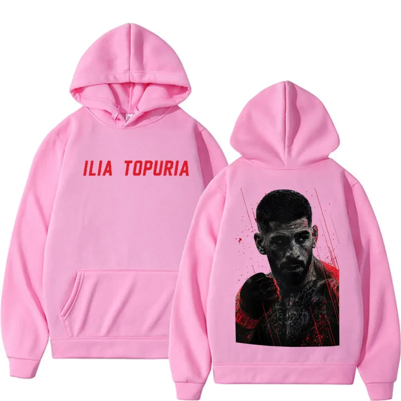 Ilia topuria el matador vintage gráfico hoodies roupas masculinas violência estética camisolas casuais pullovers de lã streetwear