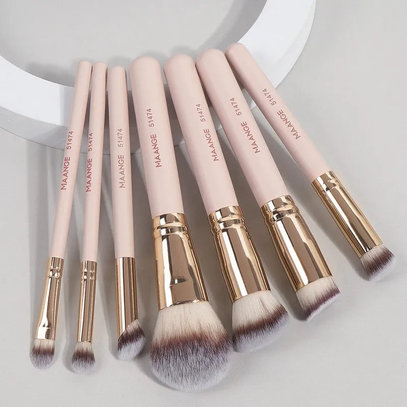 7pcs/set Makeup Brushes for Cosmetic Foundation Powder Concealer Blush Brush Blending Soft Bristles Beauty Tools