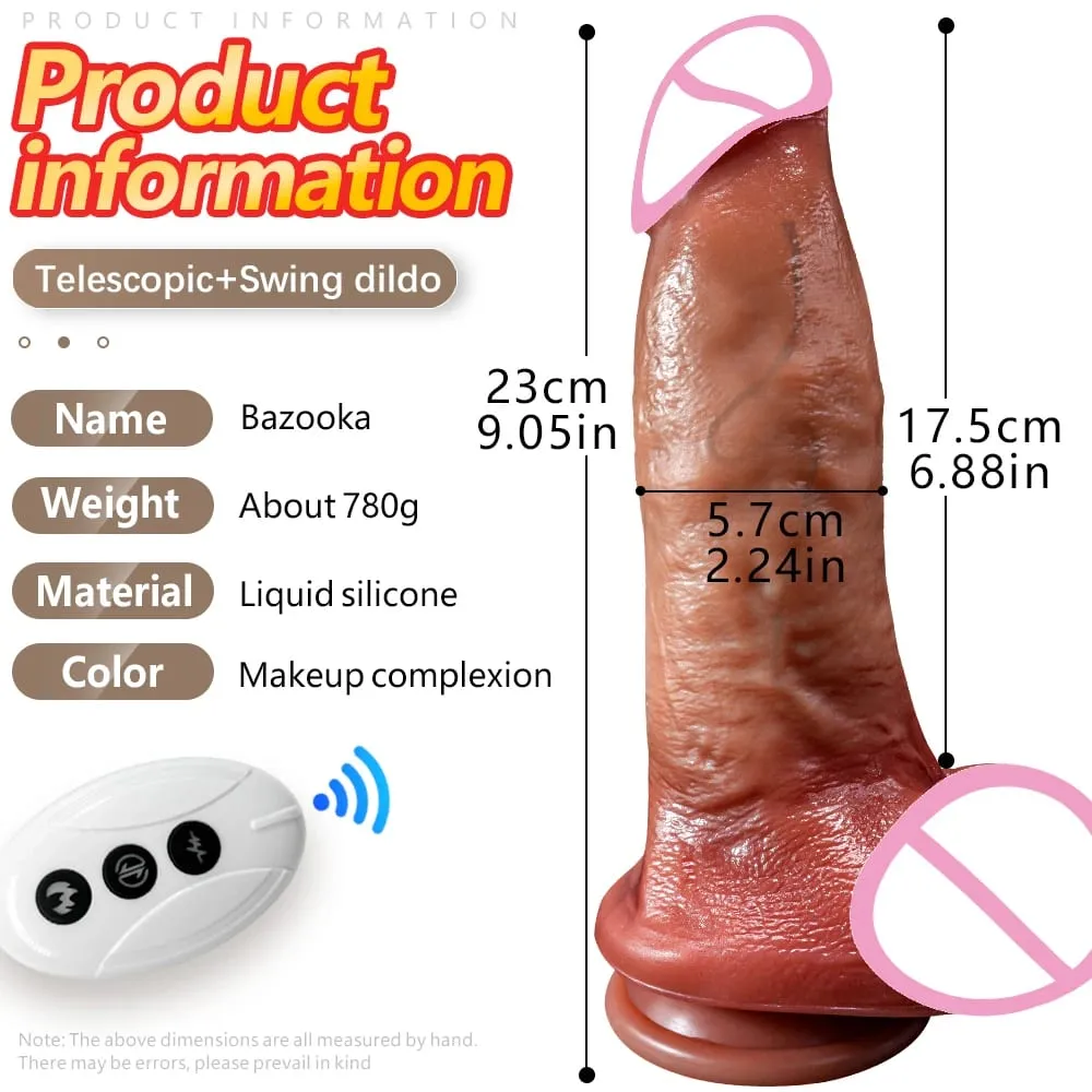 Big Telescopic Realistic Vibrating Dildo Vibrator Heating Thrusting Dildo Sex Toy G-spot Anal Stimulation Vibrating for Women
