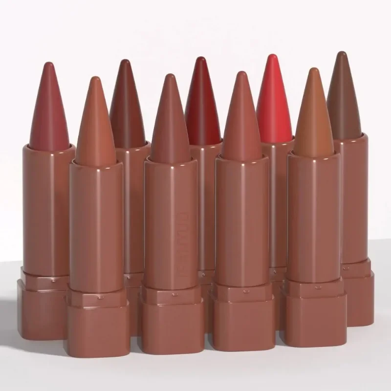 9 Colors Gradient Lip Liner Matte Black Brown Velvet Lipstick Waterproof Non Sticky Contouring Tint Lipliner Crayon Lip Makeup