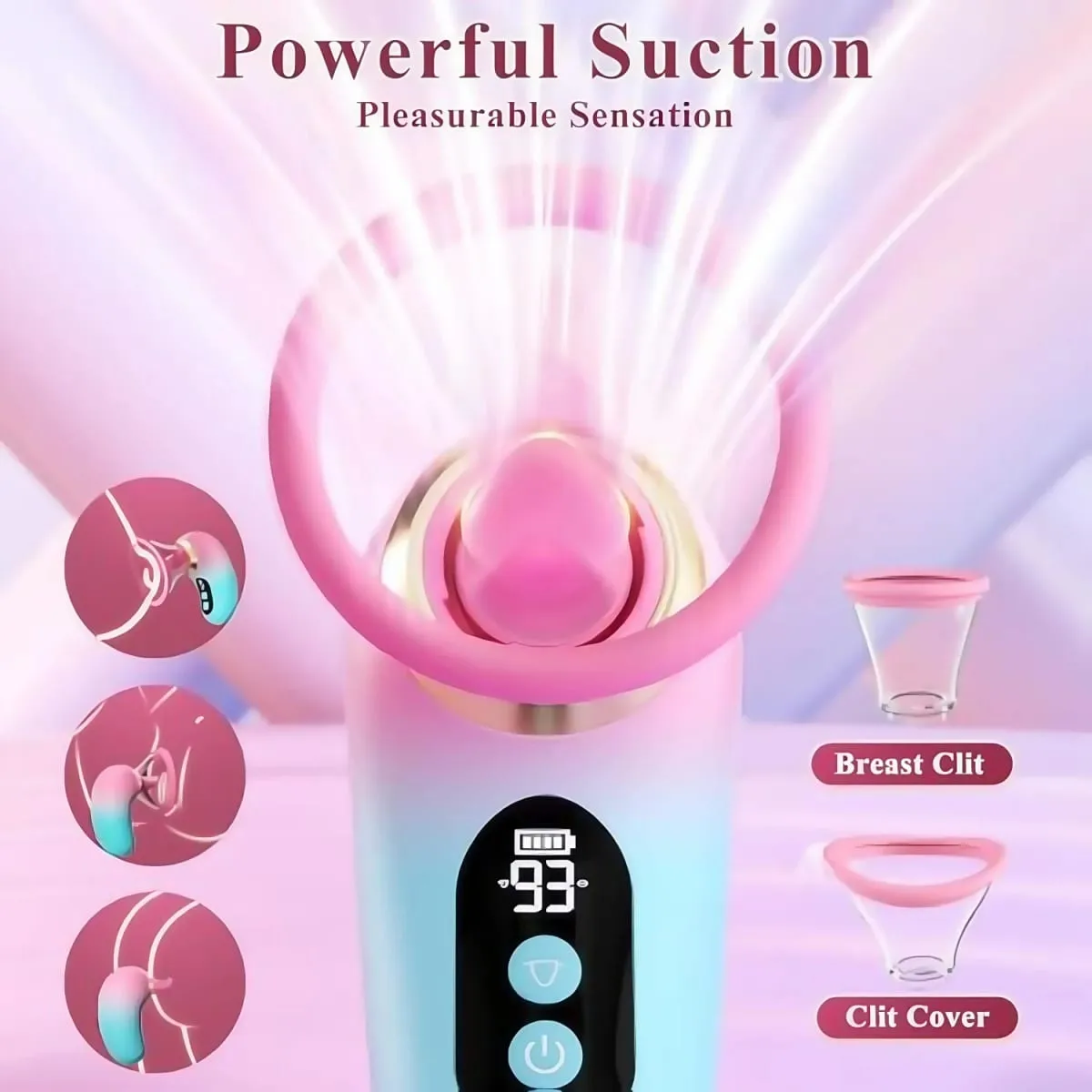 5IN1 Clitoris Sucker Vibrator Tongue Licking Nipple Vagina Massager APP Control Clit Stimulator Οθόνη σεξουαλικού παιχνιδιού για γυναίκες