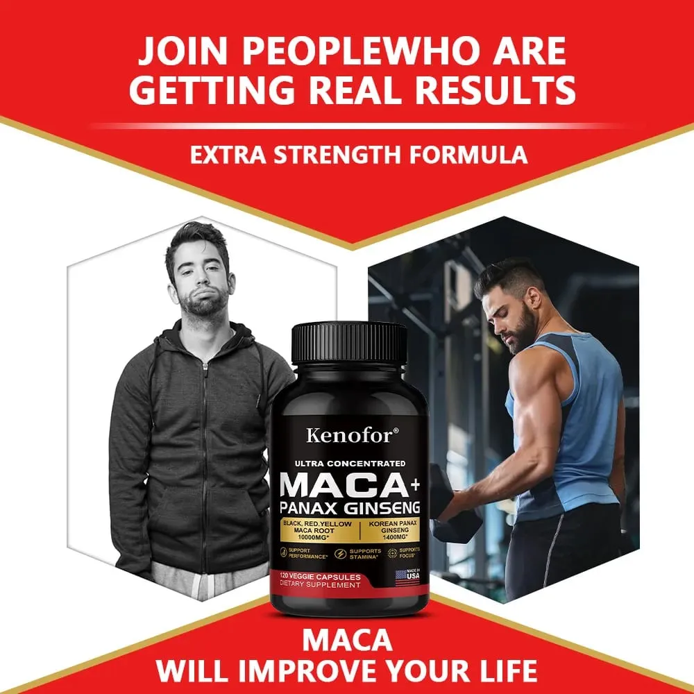 Organic Peruvian Maca Root Capsules - Black+Red+Yellow Blend for Energy & Performance Vegan Non-GMO Supplement for Men & Women — image 5