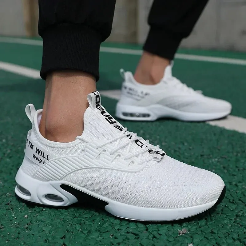 Men Thick Soled Sports Shoes with Fashionable Design Breathable Comfortable Shoes Outdoor Hiking Shoes Zapatillas Hombre De Segu