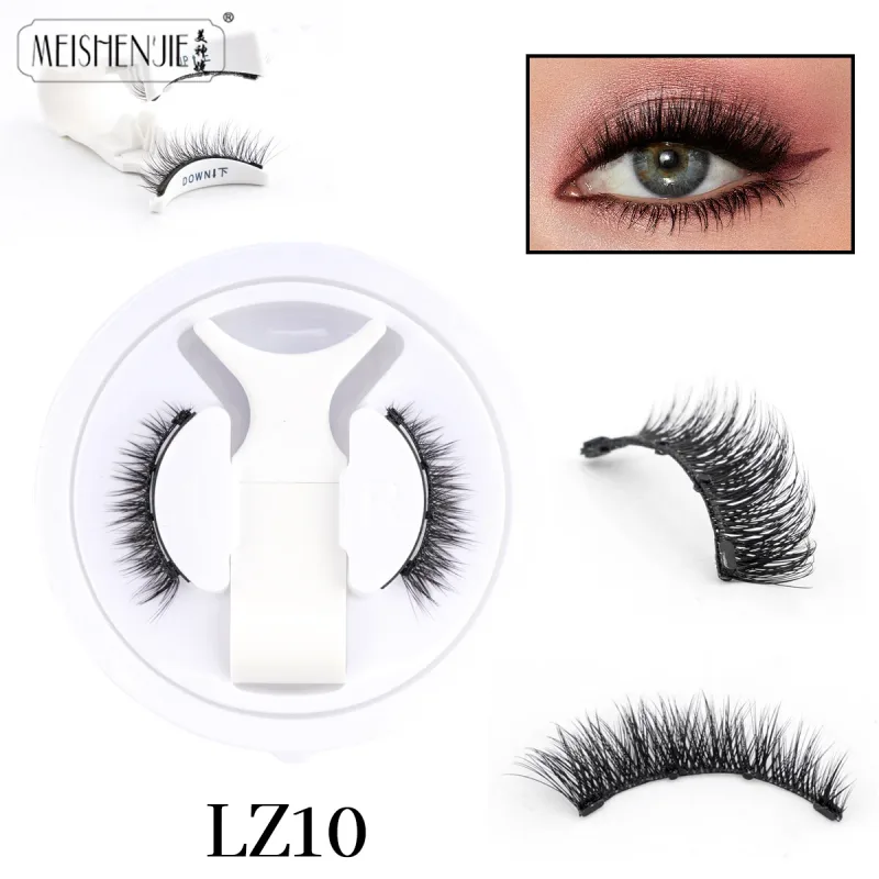 1/3 Pairs Magnetic Eye Lashes Handmade Eyelashes Soft Reusable Magnetic Lashes Natural Look 3D False Lashes Makeup Tweezers Set
