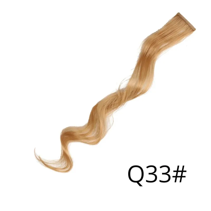 Synthetic Leeons Clip In one Pieces Hair Extensions Heat Resistant Hairpieces Rainbow Ombre Hair Extensions Fake Long Hair Women