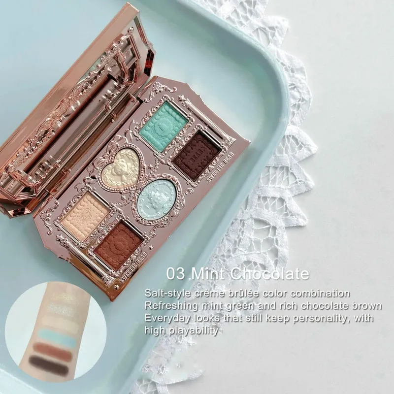 Flower Knows Multicolor Makeup Set Eyeshadow Blush Lip Gloss Summer Limited Edition Mint Green Collection Long Lasting Makeup — image 4