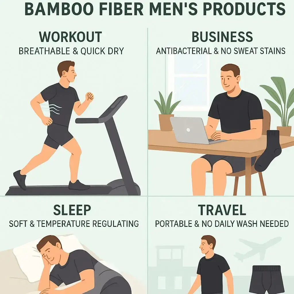 95% Bamboo Fiber 5% Spandex Multipack Men's X-length Long Leg Boxer Classic Design Comfortflex Waistband Underwear Man Sports XL