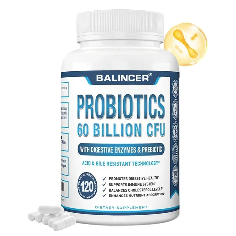 Probiotic + Prebiotic Supplements - Contains Digestive Enzymes To Support Digestive Health and The Immune System — image 1