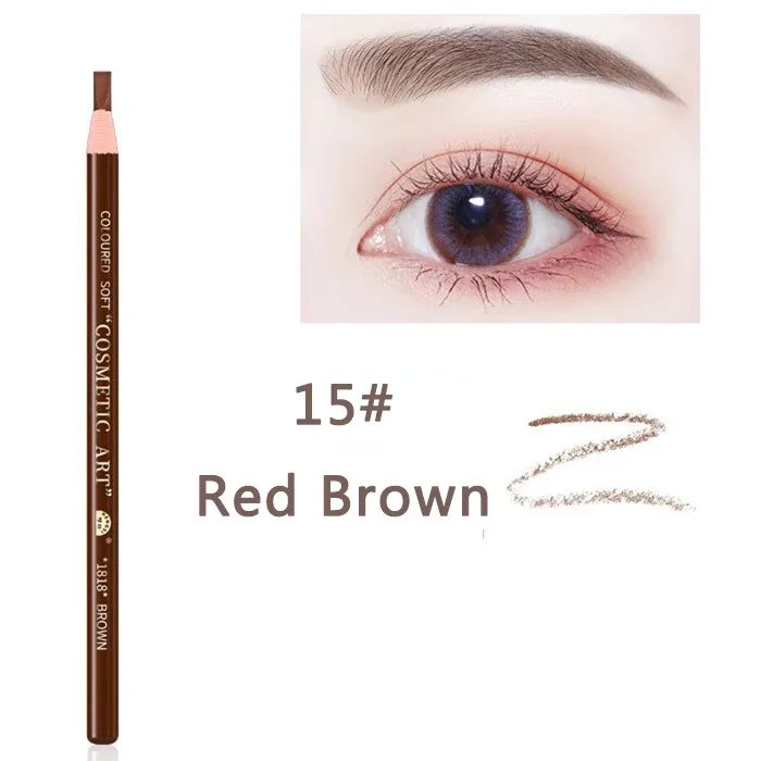 10pcs Brand Hengsi Pull Peel Eyebrow Pencil Brown Black Waterproof Eyebrow Enhancement Wholesale Cosmetics Long Lasting Beginner