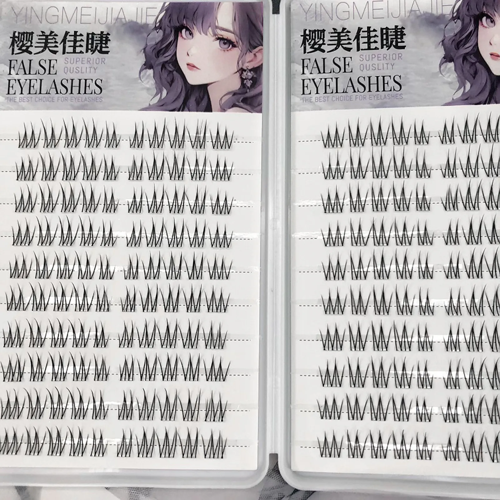 Glue-free Natural Korean False Eyelashes Clusters 6/10/20 Rows Curling Girl Group Eyelash Extension Perfect Daily Eye Makeup