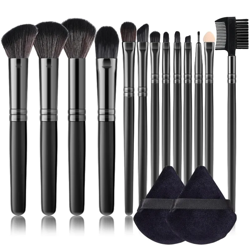 Professional 13PCS Makeup Brushes Set 2 Powder Puff Sponge for Cosmetics Foundation Blush Eyeshadow Blending Brush Beauty Tools — image 19