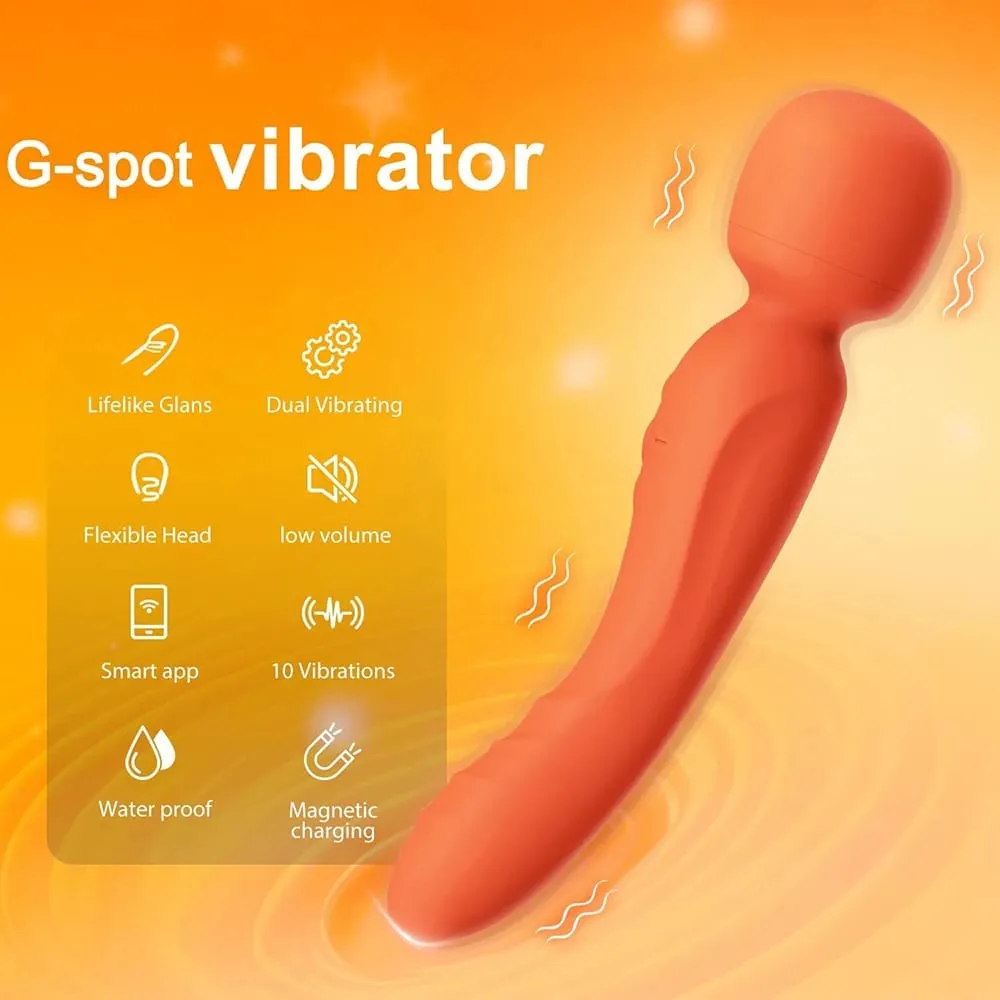 Smart APP รีโมทคอนโทรลไร้สาย AV Magic Wand Vibrator ที่มีประสิทธิภาพ G Spot Clit Stimulator Sex Toy ผู้หญิง USB ชาร์จกันน้ำผู้ใหญ่