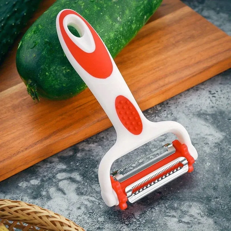 1 Peeler Three in One Rotating Stainless Steel Blade Suitable for Vegetable Carrot and Fruit Peelers
