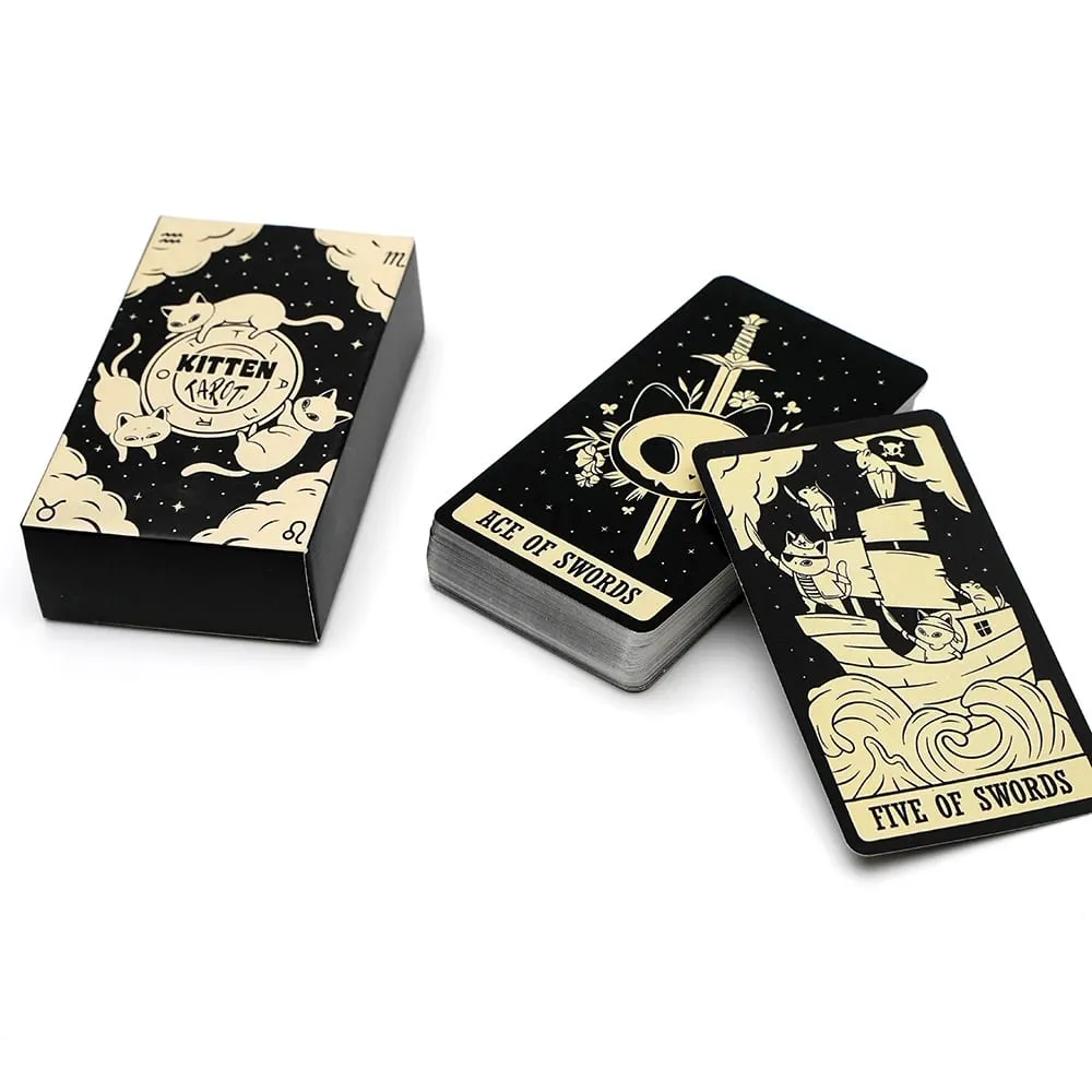 78pcs Cards Deck Kitten Tarot Cards Oracle Card Fate Divination Leisure Entertainment Family Gatherings Tarot Card Board Game