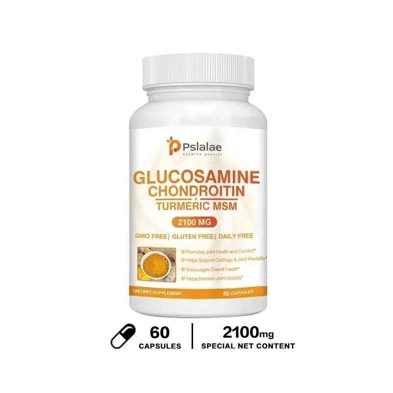 Chondroitin Turmeric MSM Glucosamine Triple Strength 2100 Mg for Hips Knees Joints & Back Comfort - Joint Supplements
