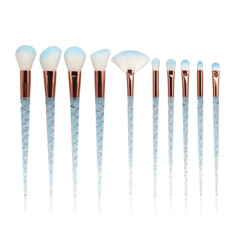 10pcs Makeup Brushes Set Soft Hair Foundation Brush Powder Blush Contour Eyebrow Eyeshadow Women Cosmetic Blending Make Up Tools