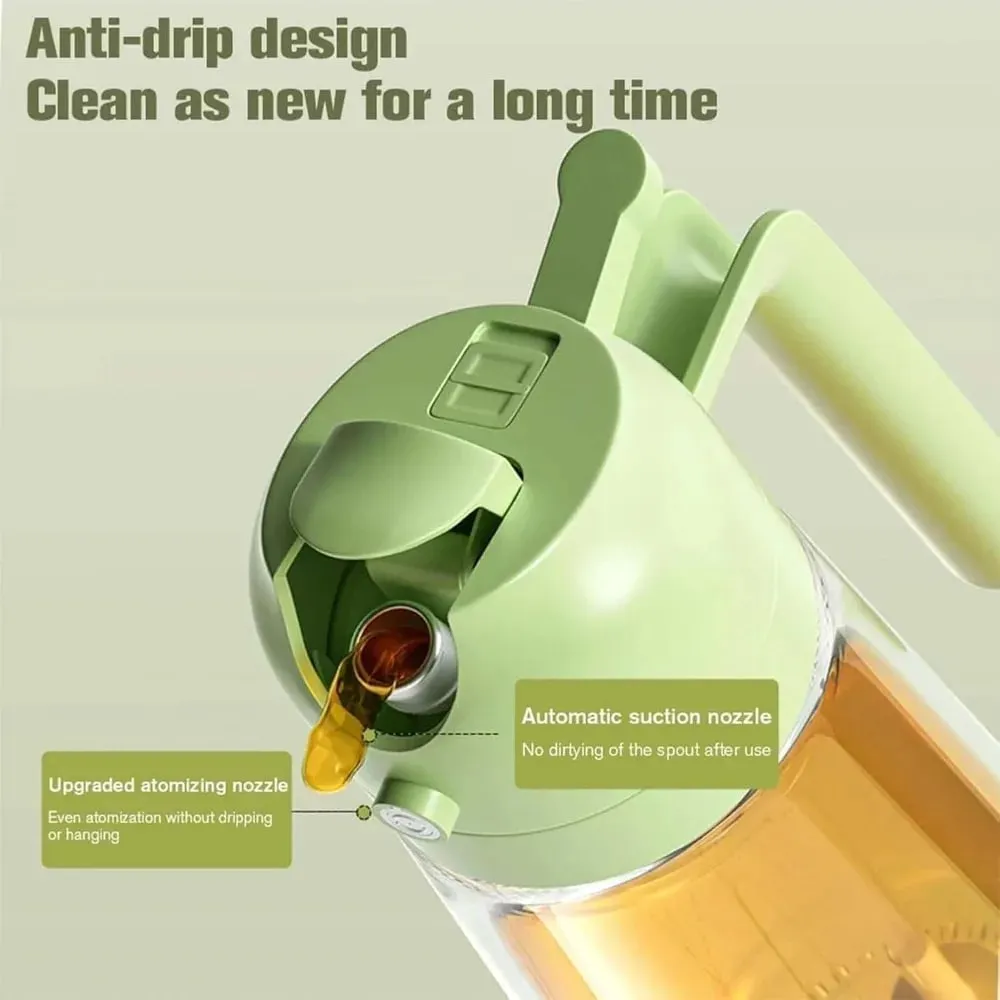 1-4Pcs 500ml 2in1 Oil Sprayer Plastic Cooking Olive Oil Sprayer Baking Oil Spray for Kitchen Air Fryer Baking Salad Grilling BBQ
