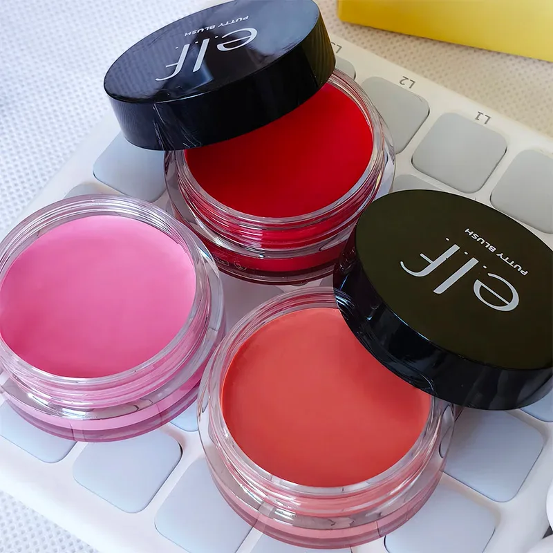 Hot Sale New Elf Bubblegum-Cherry Mango-Watermelon Lasting Moisturizer Lip Gloss Lip Balm & 8 Colors Cream Blush Brand Cosmetics