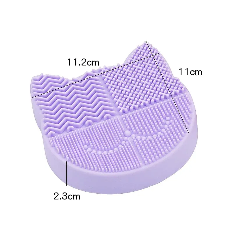Silicone Makeup Brush Cleaning Storage Box Make Up Washing Board Cleaner Carpet Cosmetic Brushes Tools