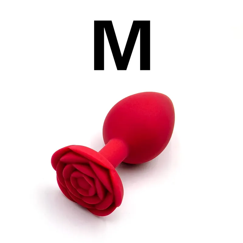 Plug Anal en Silicone souple fleur de Rose débutant à expert 3 tailles godemichet Anal Anus formateur godes Adule jouets sexuels pour Couple femmes hommes