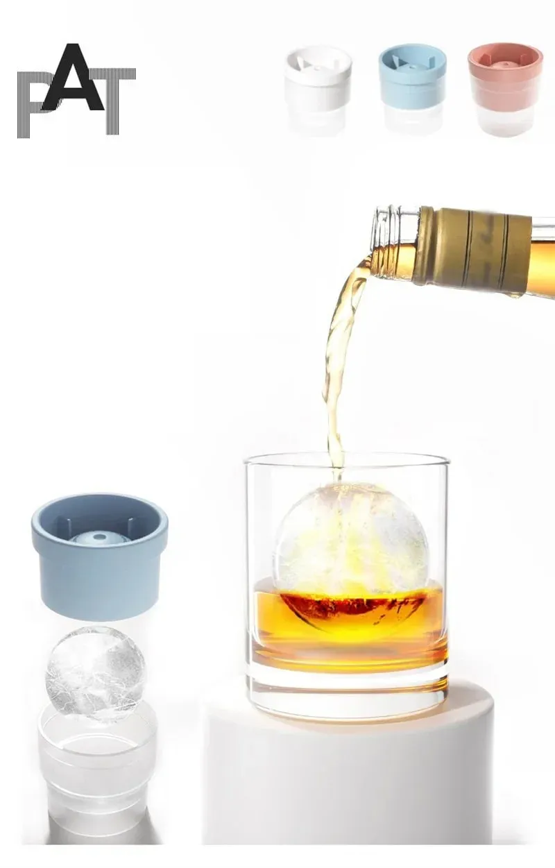 Ice Maker Food Grade Sphere Ice Mold Stackable Slow Melting DIY Ice Ball For Cocktail Whiskey Drink Home Bar Tools