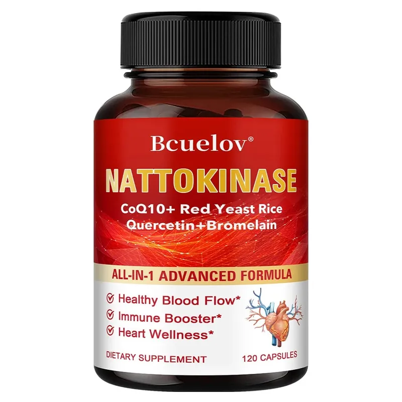 Red Yeast Rice Capsules - with CoQ10 Benefits Cardiovascular Blood Circulation Heart Health and Energy Production
