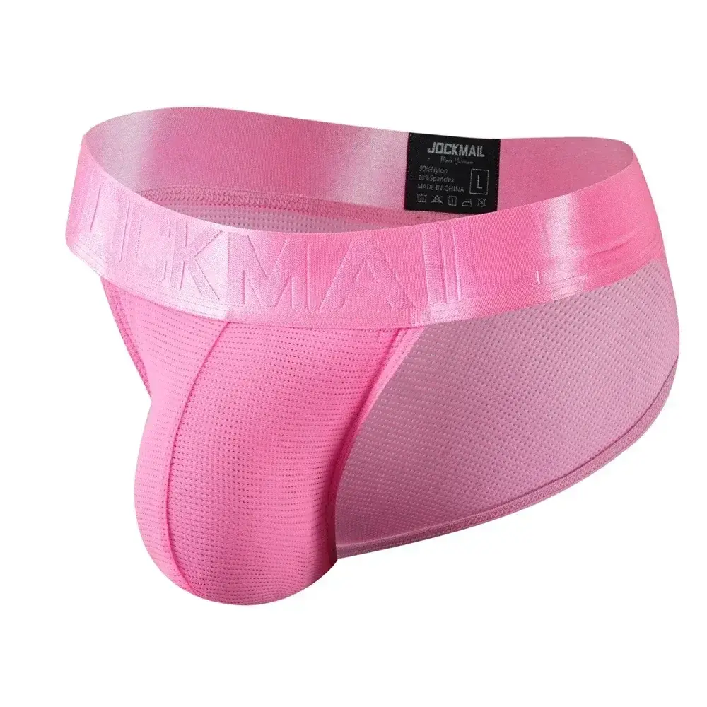 Slip intimo da uomo Mutande in nylon Mesh Slip da uomo ad asciugatura rapida Slip bikini Slip tanga da uomo Sospensorio Intimo gay