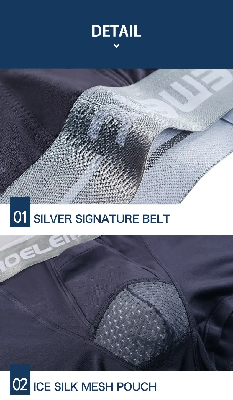 Bullet separate underwear Men's ventilated summer dry underpants Ice silk bag ice healthy boxers 3256808601319074