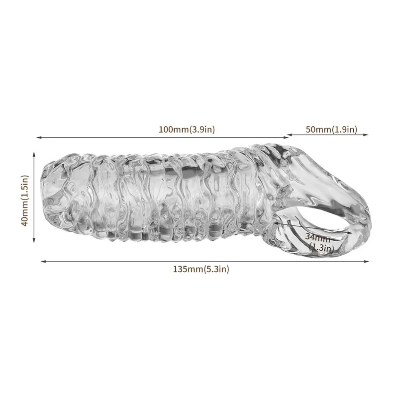 Men Delay Lock Sperm Fine Male Condom Penis Extender Sleeve Erection Enhancer Dick Cock Ring Sex Toys Silicone Intimate Goods