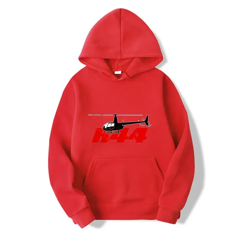 R44 Helicopter Pilot Aviation hoodies Snapback autumn long sleeves Knitted Bucket hoodies — image 17