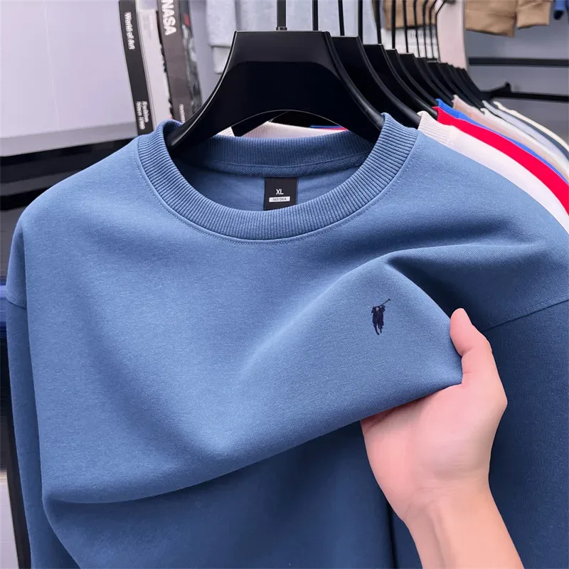 2026 Men's Crewneck Casual Long-sleeve Printed Leisure T-shirt Solid-color Multi-functional Leisure T-shirt — image 13