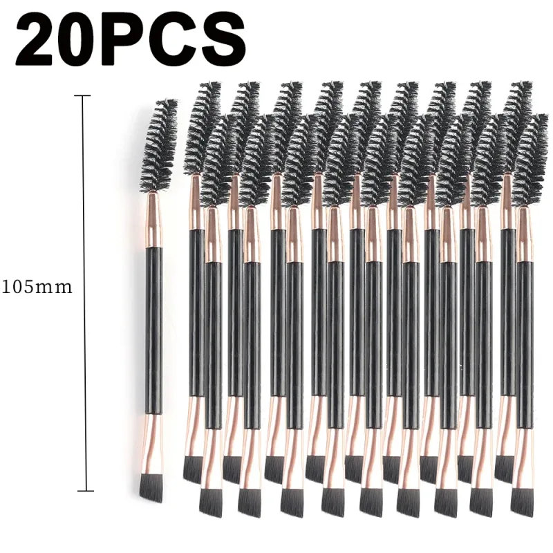 Double-headed Angled Eyebrow Brush Eyelash Comb Professional Makeup Brushes for Brow Eyelash Extension High Quality Eye Brushes — image 14