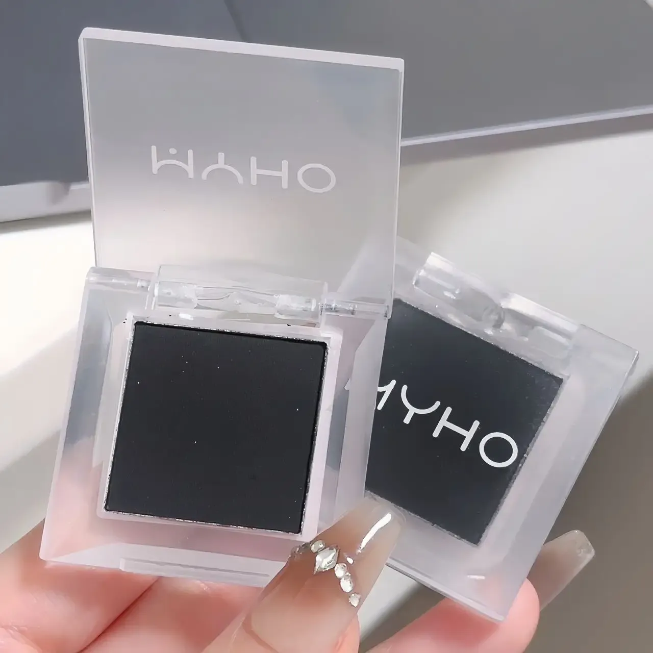 Monochrome Matte White Black Eyeshadow Highlighter Makeup Palette Waterproof Face Contouring Brighten Eyeshadow Lying Silkworm